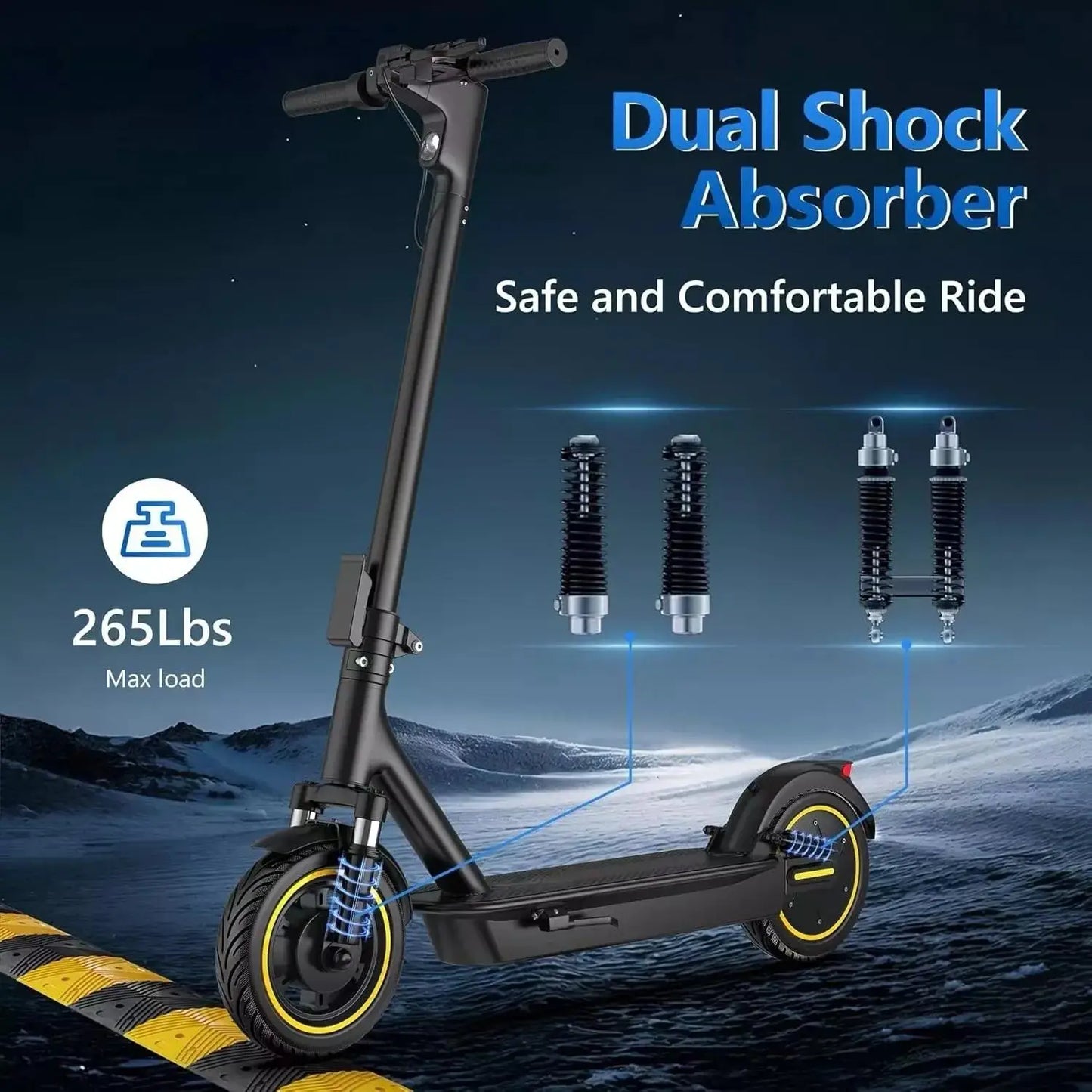 Ladped LPMAX 10In Folding Electric Scooter 22MPH 500W