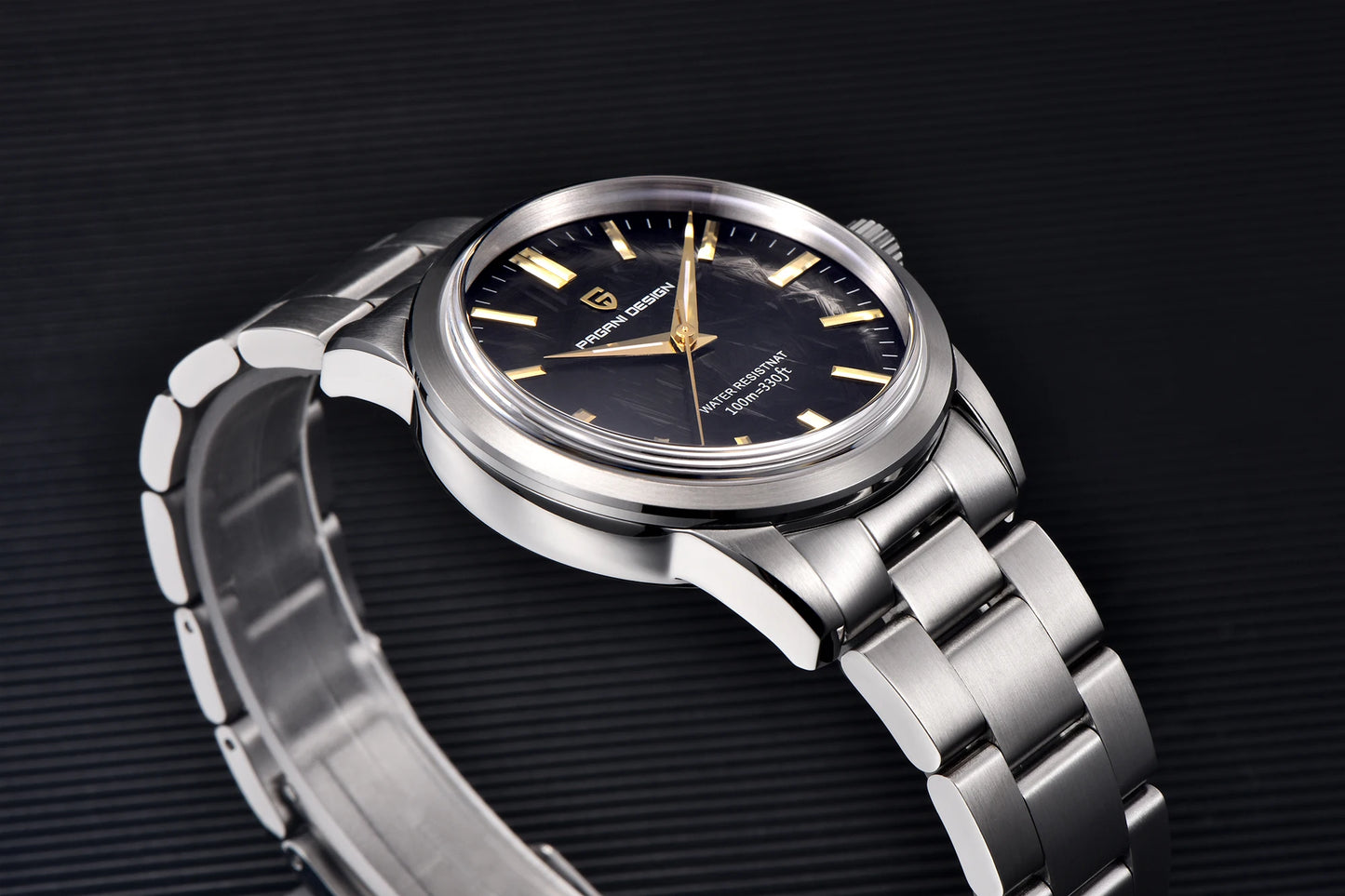 PAGANI DESIGN 40mm Ultra Thin Mens Quartz Wristwatch With Sapphire Crystal