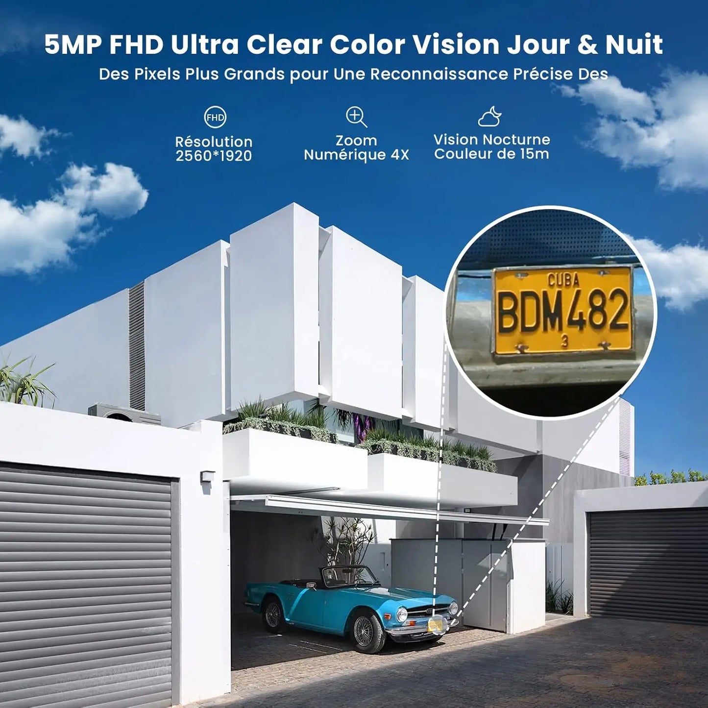 IeGeek 5MP Wireless Outdoor WiFi Solar Camera 360 Degree