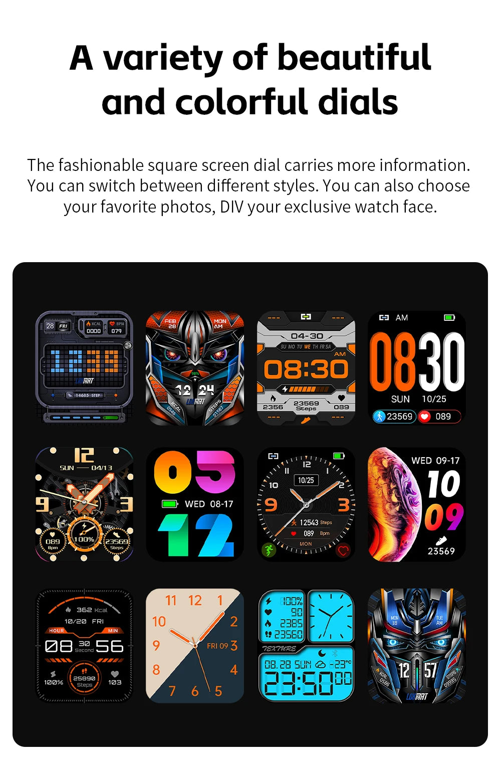 Lokmat Ocean Pro Smart Watch 5ATM Waterproof Heart Rate