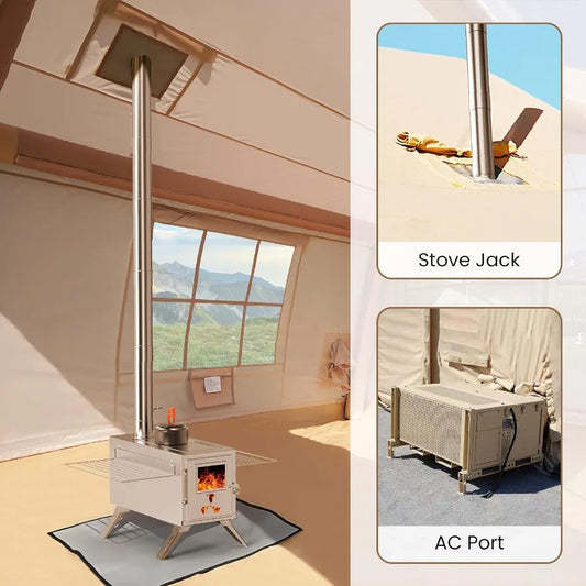 Inflatable Camping Tent Hand Pump Waterproof 4 Season