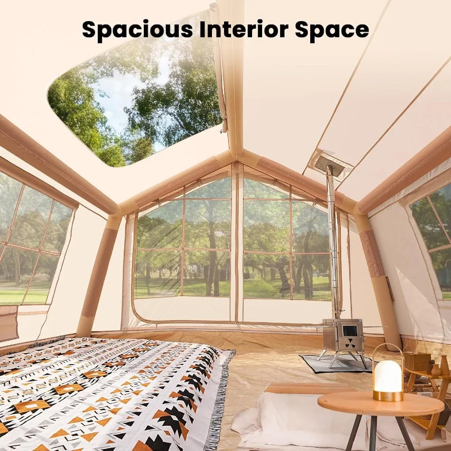 Inflatable Camping Tent Hand Pump Waterproof 4 Season