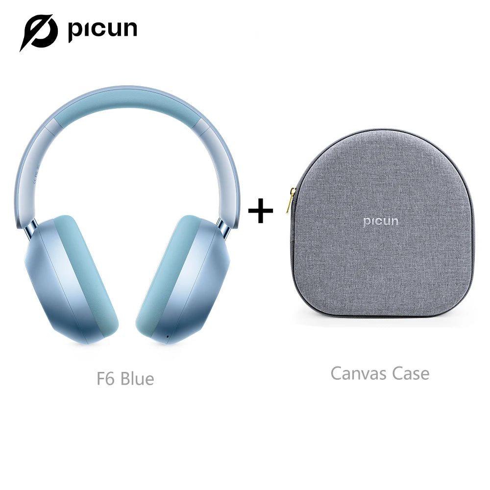 Picun F6 ANC Bluetooth Headphones Hi Res 3D Audio With App Control Low Latency
