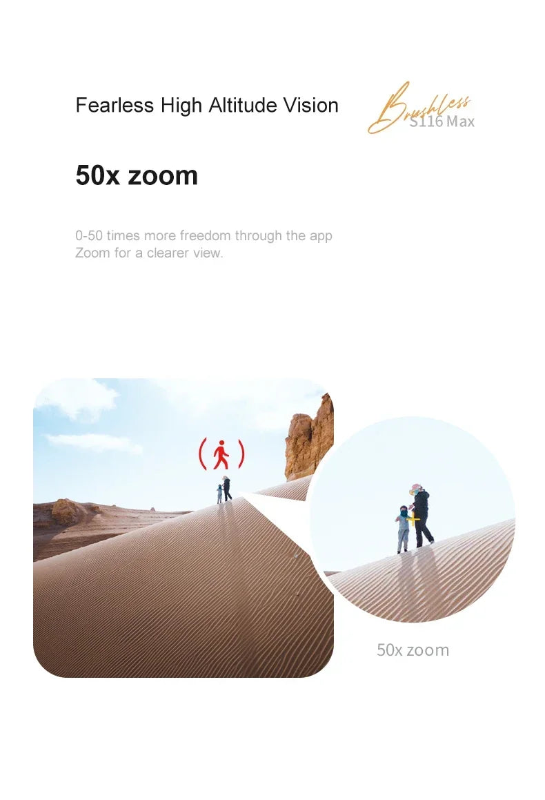 S116 MAX Drone Pro With 3 Batteries 8K Dual Camera Features