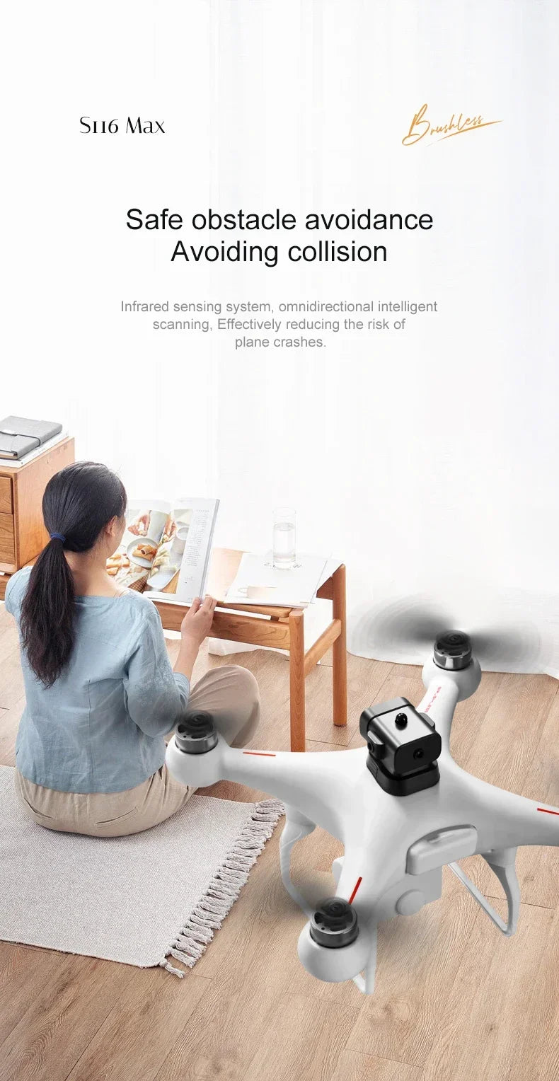 S116 MAX Drone Pro With 3 Batteries 8K Dual Camera Features