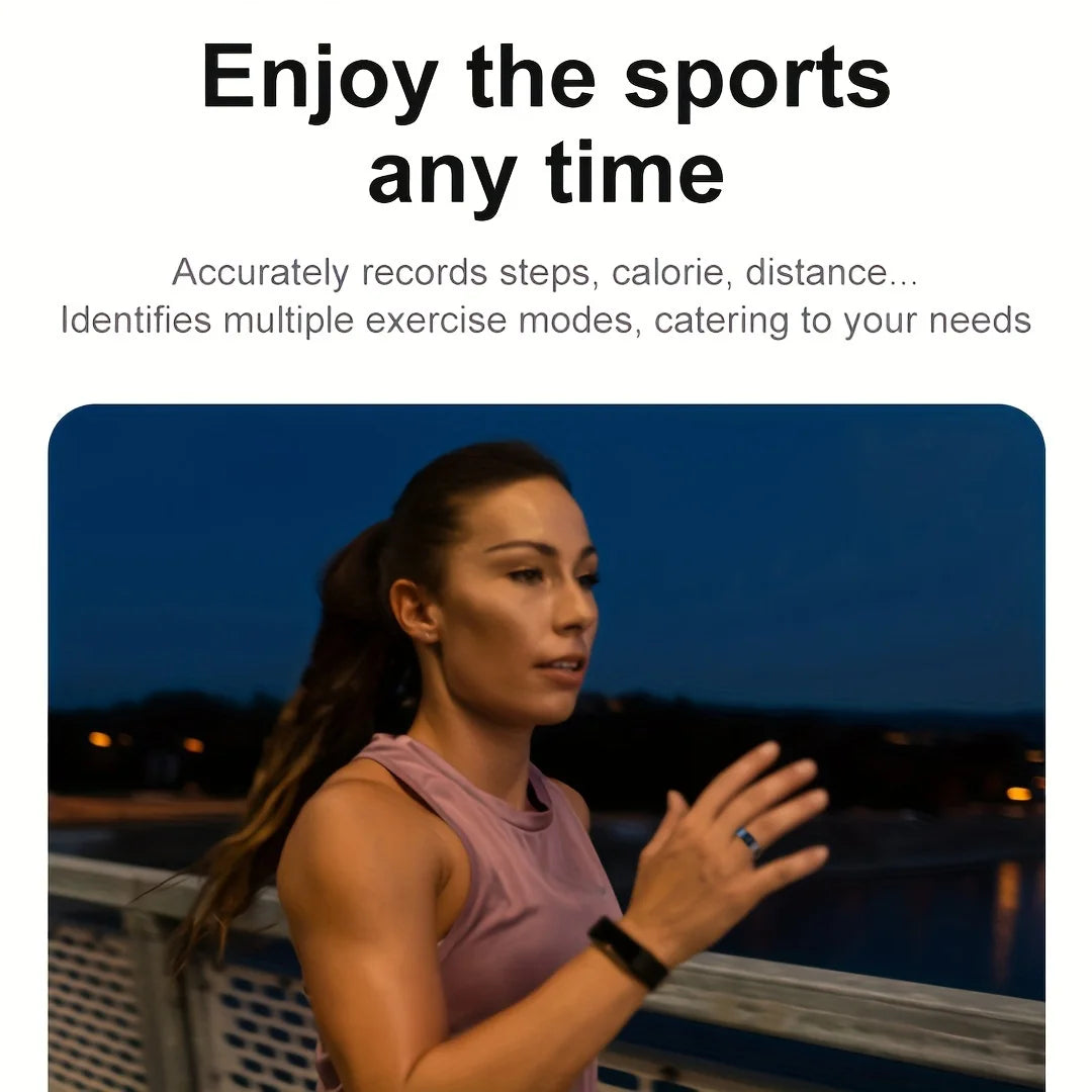 Smart Ring Activity Tracker Stainless Steel Step Counter