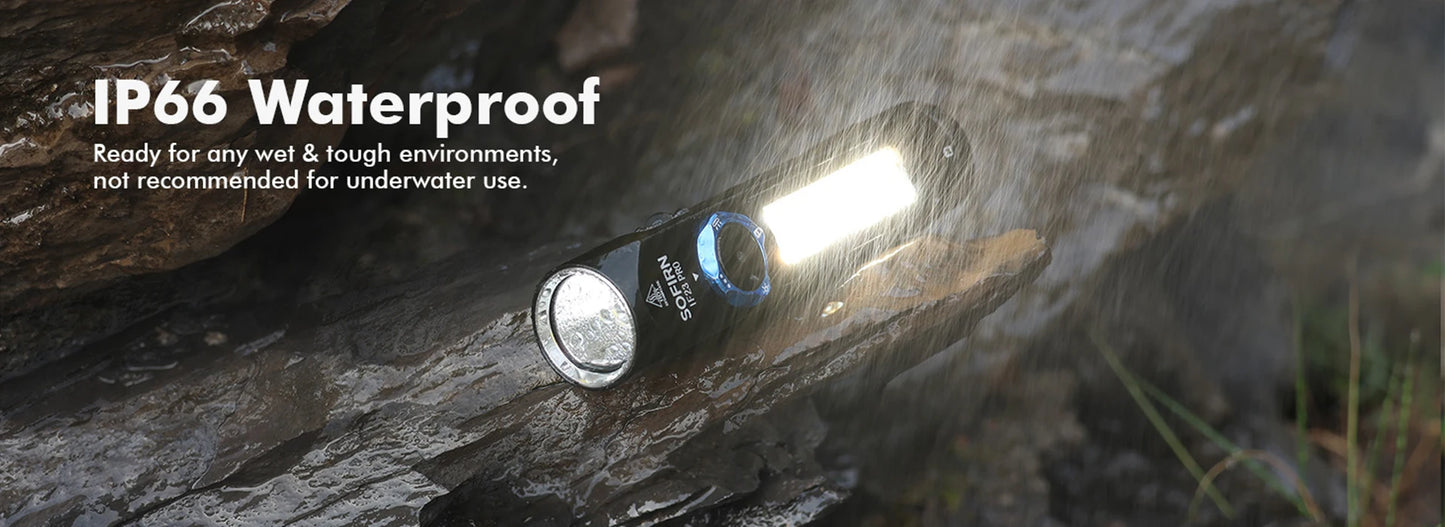 Sofirn IF23 Pro RGB LED Flashlight 5000lm 21700 USB C Rechargeable Magnetic