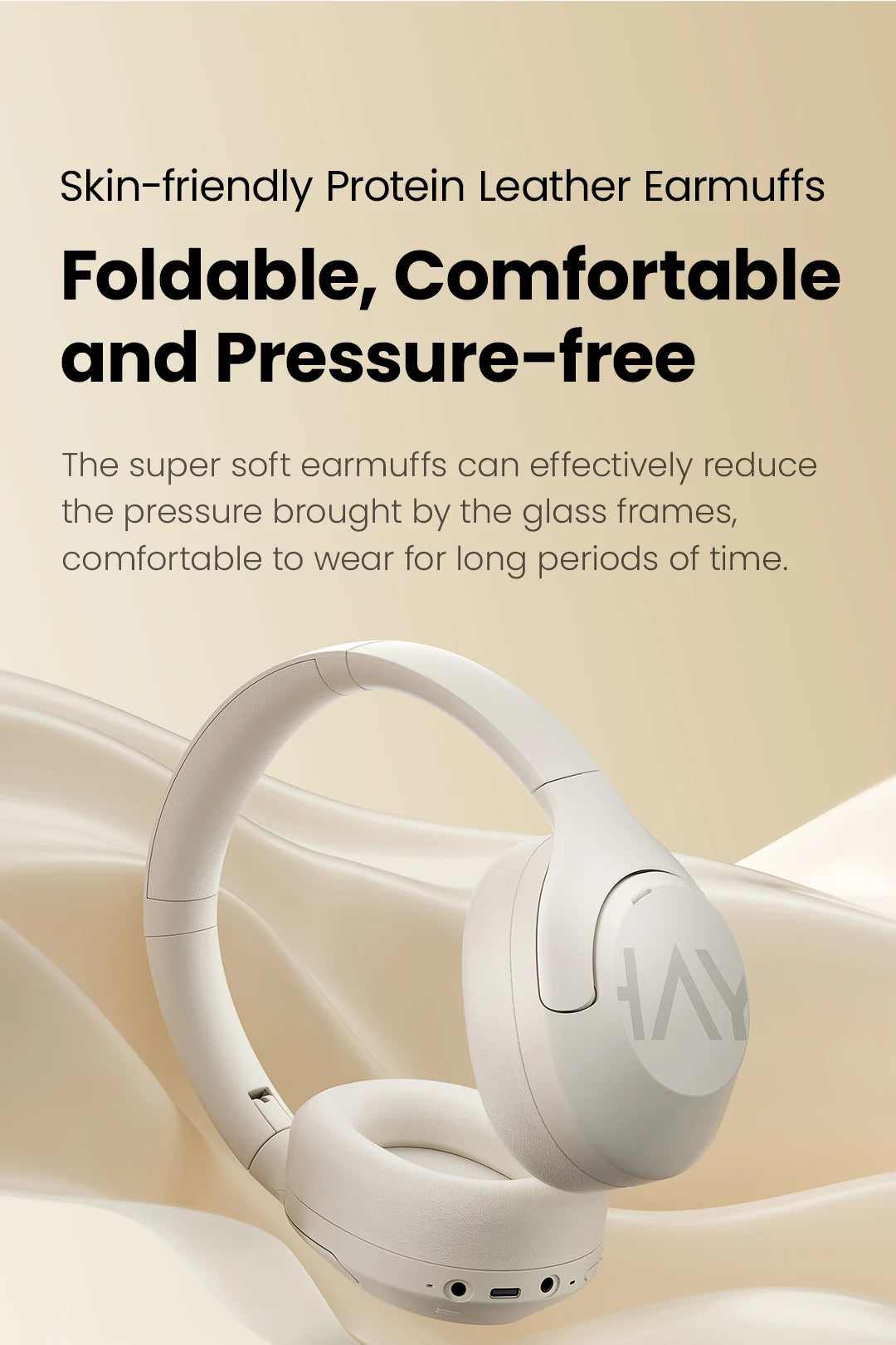 Haylou S30 Wireless Headphones Bluetooth 5.4 ANC 43dB 40mm Driver 80H Playtime