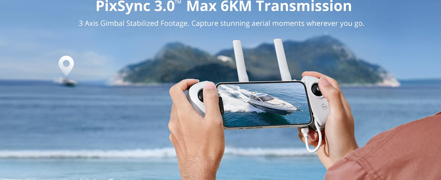 Potensic C0 Mini Drone 3 Axis Gimbal 6KM GPS 4K Quadcopter