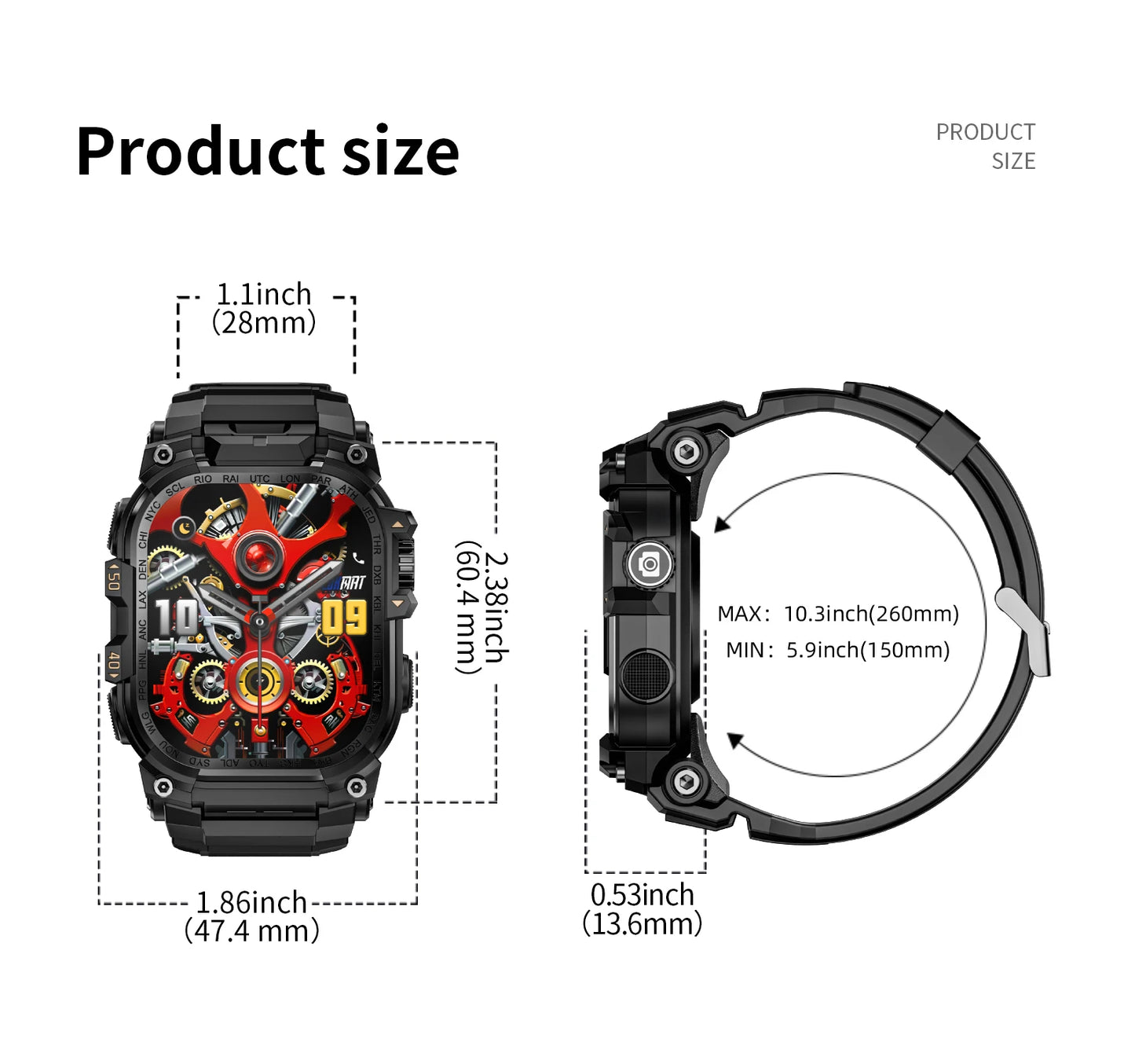 Lokmat Appllp 7 Max Android Smart Watch Phone Amoled Touch Screen Camera 4G WiFi SIM Card Outdoor Fitness Tracker