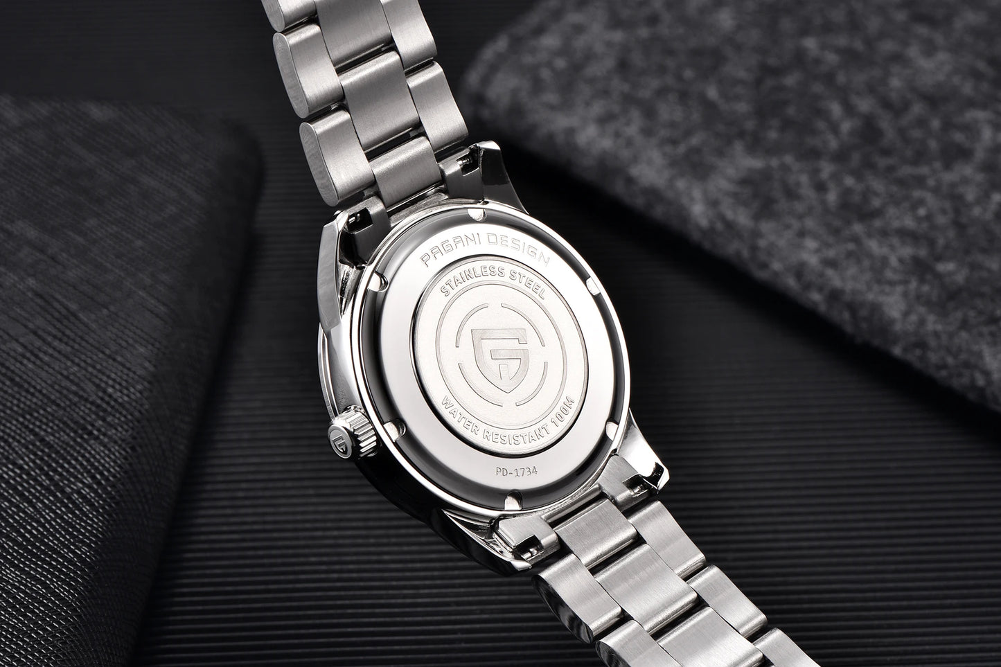 PAGANI DESIGN 40mm Ultra Thin Mens Quartz Wristwatch With Sapphire Crystal