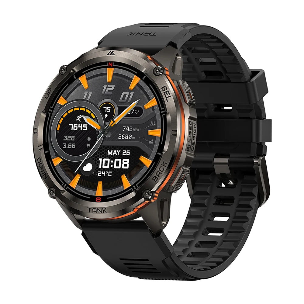 KOSPET Tank T3 Ultra 2 GPS Smart Watch For Men Compass Altimeter Barometer Bluetooth Call 5ATM IP69K Waterproof Digital