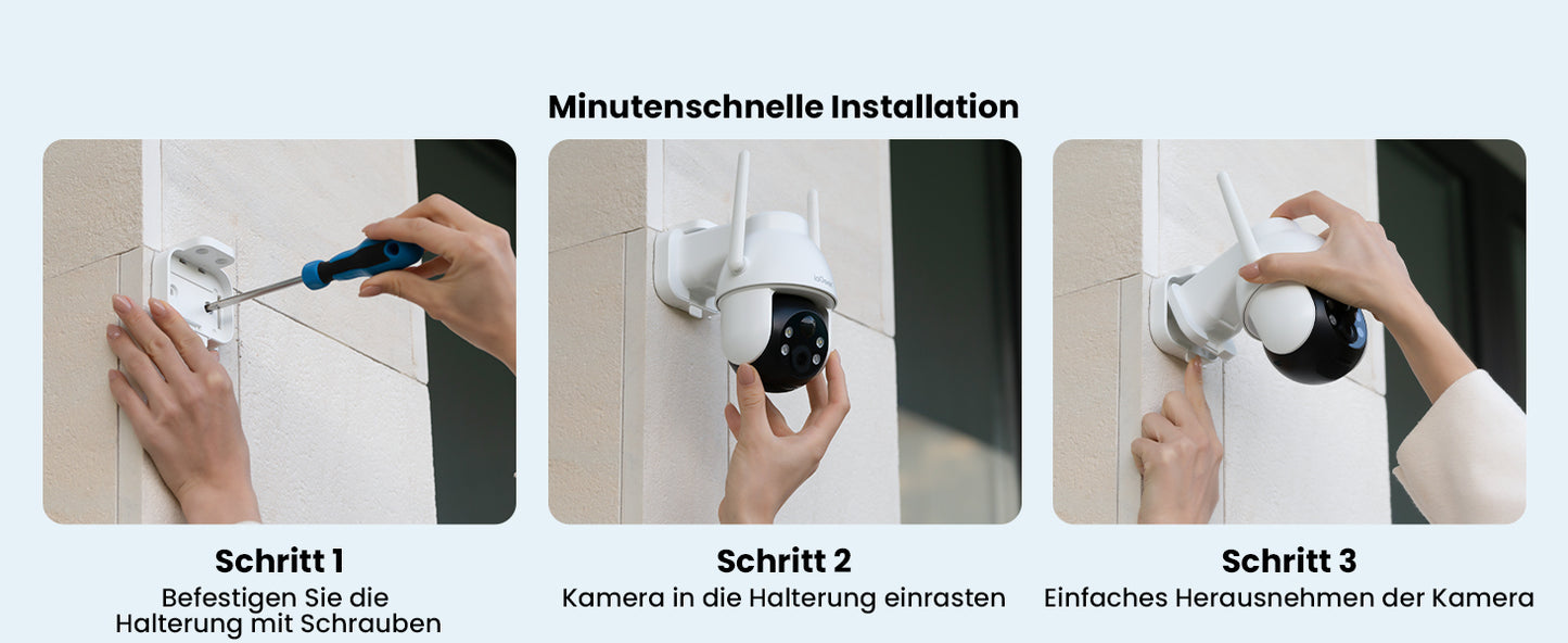 IeGeek 2K 3MP 360 PTZ Outdoor Solar Surveillance Camera